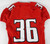2015 Texas Tech Red Raiders #36 Game Used Red Jersey Football NP Rem 623