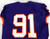 2017-22 Clemson Tigers #91 Game Issued Purple Jersey Football NP Rem 44 853