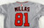 2025 Washington Nationals Drew Millas #81 Game Issued Pos Used Grey Jersey 8