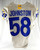 2020 Los Angeles Rams Clay Johnston #58 Game Issued Cream Jersey 42 516