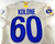 2020 Los Angeles Rams Jeremiah Kolone #60 Game Issued Pos Used Cream Jersey 48 4