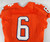 2016 Clemson Tigers #6 Game Used Orange Jersey Football NP Rem 40 339