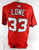 2025 Washington Nationals Nathaniel Lowe #33 Game Issued Red Jersey 46 230