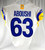 2021 Los Angeles Rams Oday Aboushi #63 Game Issued Pos Used White Jersey 46 531