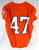 2017-22 Clemson Tigers #47 Game Issued Pos Used Orange Jersey Football NP Rem 2