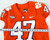 2017-22 Clemson Tigers #47 Game Issued Pos Used Orange Jersey Football NP Rem 2