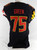 2018 Maryland Terrapins Green #75 Game Used Black Jersey Football 48 583