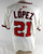 2025 Washington Nationals Jorge Lopez #21 Game Issued White Jersey 46 749