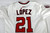 2025 Washington Nationals Jorge Lopez #21 Game Issued White Jersey 46 749