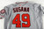 2025 Washington Nationals Jarlin Susana #49 Game Issued Grey Jersey 50 332