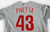 2019 Philadelphia Phillies Nick Pivetta #43 Game Used Grey Jersey DPM 7/3 4K