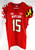 2021 Maryland Terrapins #15 Game Issued Red Jersey Football 44 487