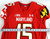 2021 Maryland Terrapins #15 Game Issued Red Jersey Football 44 487