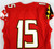 2021 Maryland Terrapins #15 Game Issued Red Jersey Football 44 487