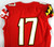 2021 Maryland Terrapins #17 Game Issued Red Jersey Football 44 490