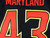 2020 Maryland Terrapins #43 Game Used Black Jersey Football NP Rem 42 523