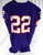 2017-22 Clemson Tigers #22 Game Issued Pos Used Purple Jersey Football NP Rem 8