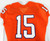 2016 Clemson Tigers #15 Game Issued Pos Used Orange Jersey Football NP Rem 40 57