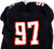 2019 Texas Tech Red Raiders #97 Game Used Black Jersey 150 P Football NP R 7