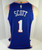 2019-20 Philadelphia 76ers Mike Scott #1 Game Issued Blue Jersey Stern Band 70