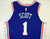 2019-20 Philadelphia 76ers Mike Scott #1 Game Issued Blue Jersey Stern Band 70