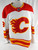 2021-22 Calgary Flames Dennis Gilbert #48 Game Used White Jersey Set 1 58 746