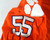 2017-22 Clemson Tigers #55 Game Issued Pos Used Orange Jersey Football NP Rem 3