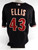 2009 Arizona Diamondbacks Josh Ellis #43 Game Issued Black Jersey 48 487