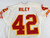 1999 Kansas City Chiefs Riley #42 Game Issued White Jersey 40 769