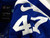2014 Indianapolis Colts Gabe Holmes #47 Game Issued Pos Used Blue Jersey 44 554