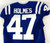 2019 Indianapolis Colts Gabe Holmes #47 Game Issued Pos Used Blue Jersey 42 555