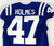 2019 Indianapolis Colts Gabe Holmes #47 Game Issued Pos Used Blue Jersey 42 555
