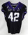 2020 Texas Christian TCU Frogs #42 Game Used Black Jersey Football NP Rem 46 658
