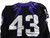 2019-24 Texas Christian TCU Frogs #43 Game Used Black Jersey Football NP Rem 6