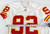 2002 Kansas City Chiefs Eric Downing #92 Game Used White Jersey 48 288