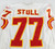 2001 Kansas City Chiefs Stull #77 Game Issued White Jersey 46 293