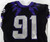 2020 Texas Christian TCU Frogs #91 Game Used Black Jersey Football NP Rem 46 868