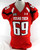 2015 Texas Tech Red Raiders #69 Game Used Red Jersey Football NP Rem 50 562
