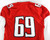 2015 Texas Tech Red Raiders #69 Game Used Red Jersey Football NP Rem 50 562