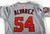 2025 Washington Nationals Andrew Alvarez #54 Game Issued Grey Jersey 46 201