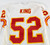 1996 Kansas City Chiefs King #52 Game Issued White Jersey 031