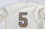 2025 Kansas Jayhawks #5 Game Used White Jersey Gold Baseball 48 651