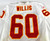 2003 Kansas City Chiefs Donald Willis #60 Game Issued White Jersey 50 062