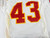 1996 Kansas City Chiefs Reynard Rutherford #43 Game Issued White Jersey 42 024