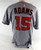 2025 Washington Nationals Riley Adams #15 Game Issued Pos Used Grey Jersey 48 87