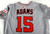 2025 Washington Nationals Riley Adams #15 Game Issued Pos Used Grey Jersey 48 87
