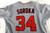 2025 Washington Nationals Michael Soroka #34 Game Issued P Used Grey Jersey 7