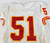 1996 Kansas City Chiefs #51 Game Issued White Jersey 40 032