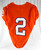 2017-22 Clemson Tigers #2 Game Issued Pos Used Orange Jersey Football NP Rem 0
