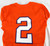 2017-22 Clemson Tigers #2 Game Issued Pos Used Orange Jersey Football NP Rem 0